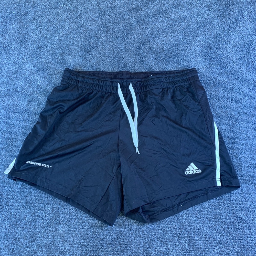 Adidas Sacramento State Hornets NCAA Shorts Mens Medium Black Logo Drawstring